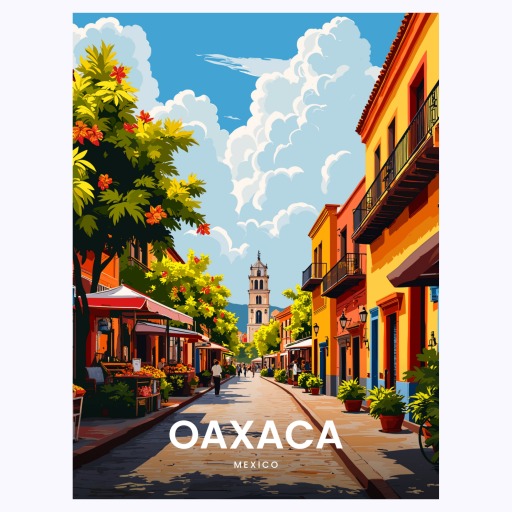 Oaxaca Travel Print - Vintage Travel Art Poster 6