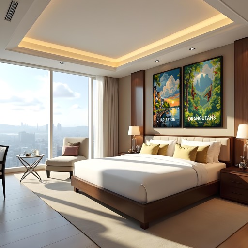 Oranguntans in Borneo Travel Print - Vintage Travel Art Poster 9