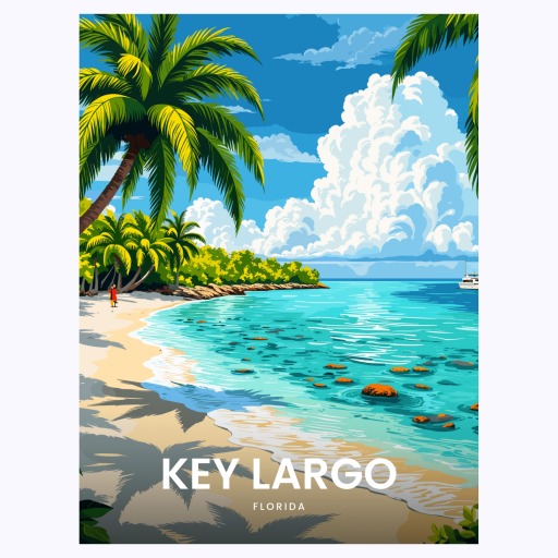 Key Largo Travel Print - Vintage Travel Art Poster 6
