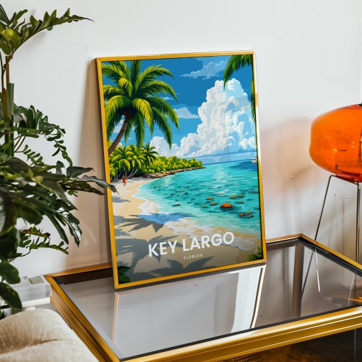 Key Largo Travel Print - Vintage Travel Art Poster 9
