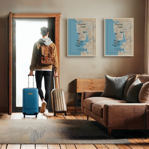 Mumbai Airbnb Tourist Poster in Road Trip - Street Map 11
