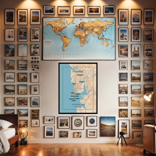 Mumbai Airbnb Tourist Poster in Road Trip - Street Map 9