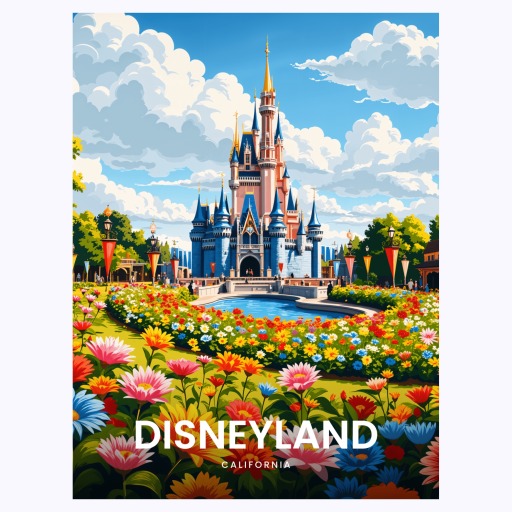 Disneyland Travel Print - Vintage Travel Art Poster 6