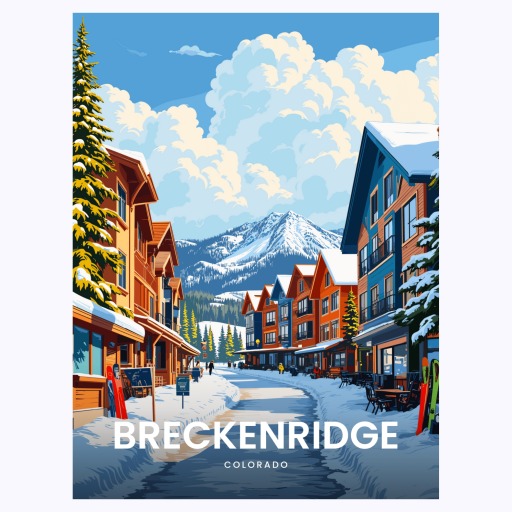 Breckenridge Travel Print - Vintage Travel Art Poster 6