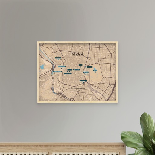 Madrid Airbnb Tourist Poster in Road Trip - Street Map 7