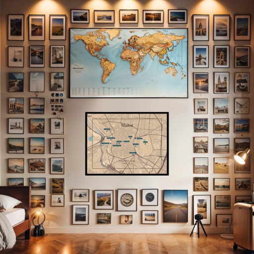 Madrid Airbnb Tourist Poster in Road Trip - Street Map 8