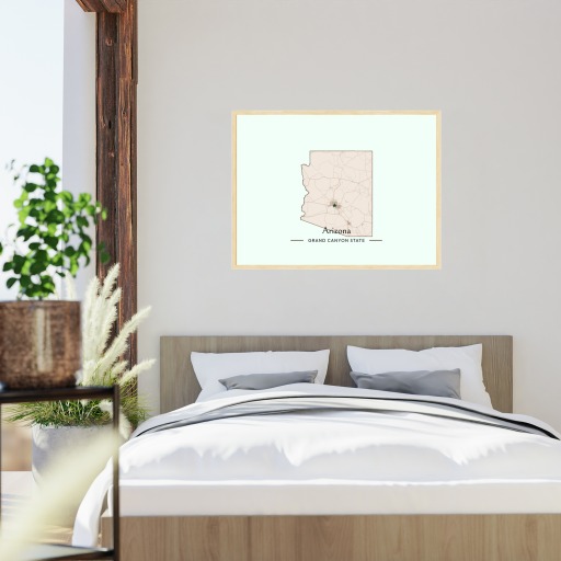 Arizona State Poster - Boundary Map 8