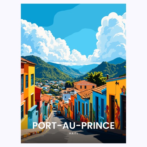 Port-au-Prince Travel Print - Vintage Travel Art Poster 6