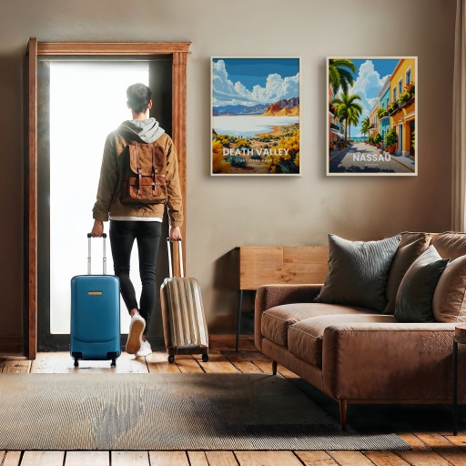 Death Valley National Park Travel Print - Vintage Travel Art Poster 11