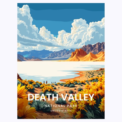 Death Valley National Park Travel Print - Vintage Travel Art Poster 6