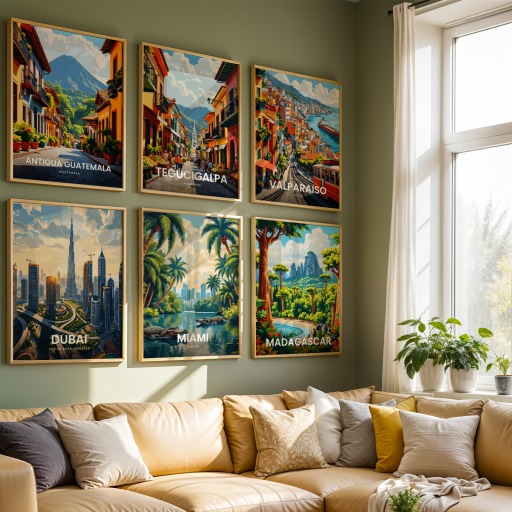 Miami Travel Print - Vintage Travel Art Poster 8