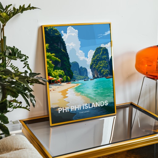 Phi Phi Islands Travel Print - Vintage Travel Art Poster 9