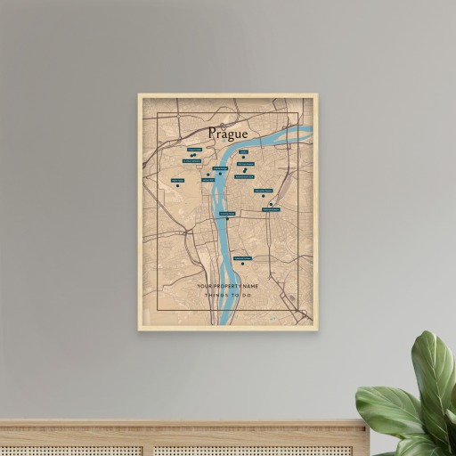 Prague Airbnb Tourist Poster in Road Trip - Street Map 7