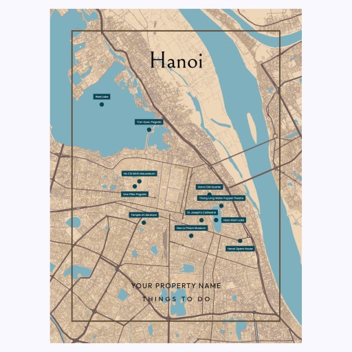 Hanoi Airbnb Tourist Poster in Road Trip - Street Map 6