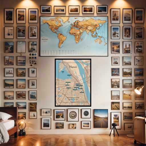 Hanoi Airbnb Tourist Poster in Road Trip - Street Map 9