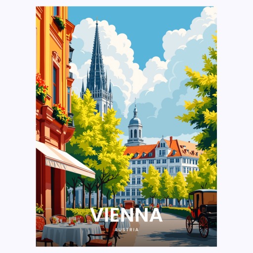Vienna Travel Print - Vintage Travel Art Poster 6