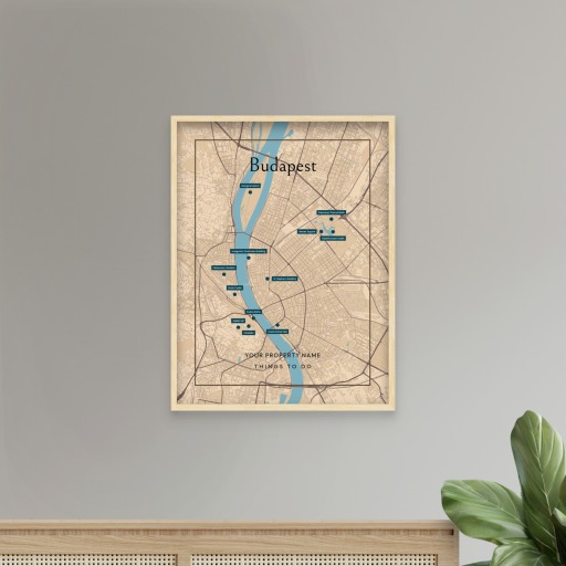 Budapest Airbnb Tourist Poster in Road Trip - Street Map 8