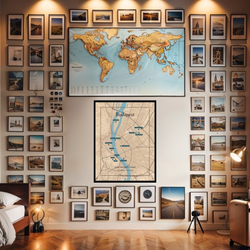 Budapest Airbnb Tourist Poster in Road Trip - Street Map 9