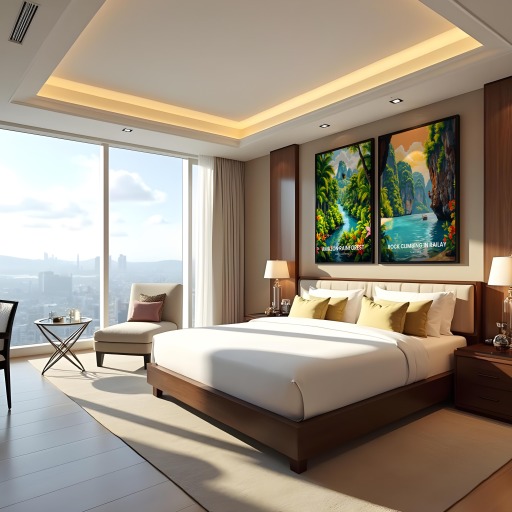 Rock Climbing in Railay Travel Print - Vintage Travel Art Poster 9