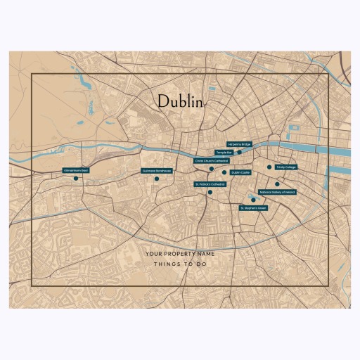 Dublin Airbnb Tourist Poster in Road Trip - Street Map 6