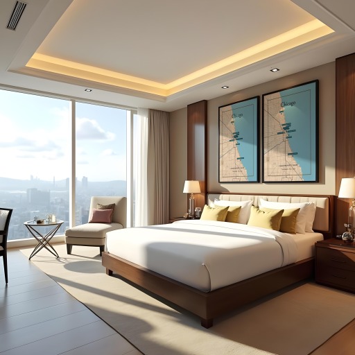 Chicago Airbnb Tourist Poster in Road Trip - Street Map 11