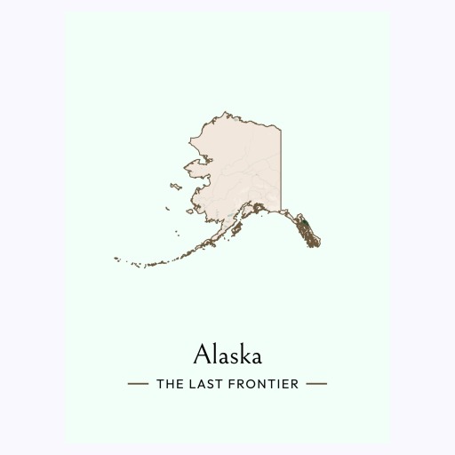 Alaska State Poster - Boundary Map 6