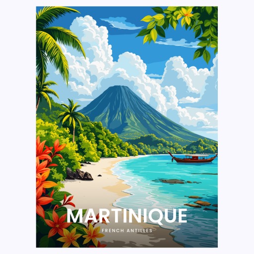 Martinique Travel Print - Vintage Travel Art Poster 6