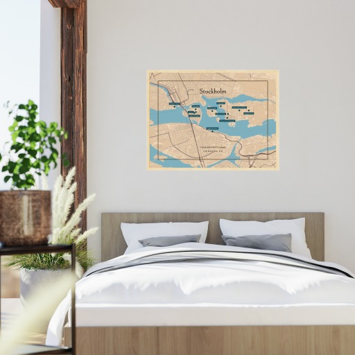 Stockholm Airbnb Tourist Poster in Road Trip - Street Map 10