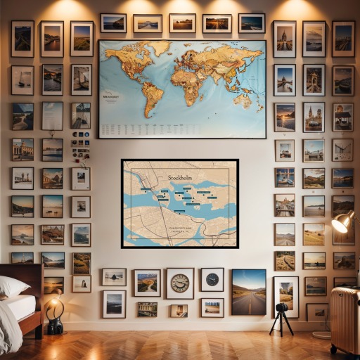 Stockholm Airbnb Tourist Poster in Road Trip - Street Map 9