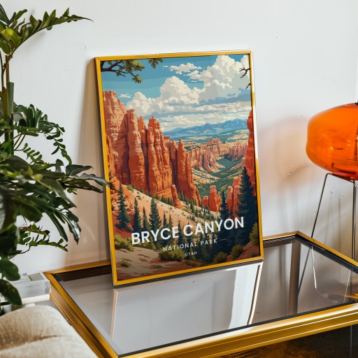 Bryce Canyon National Park Travel Print - Vintage Travel Art Poster 9