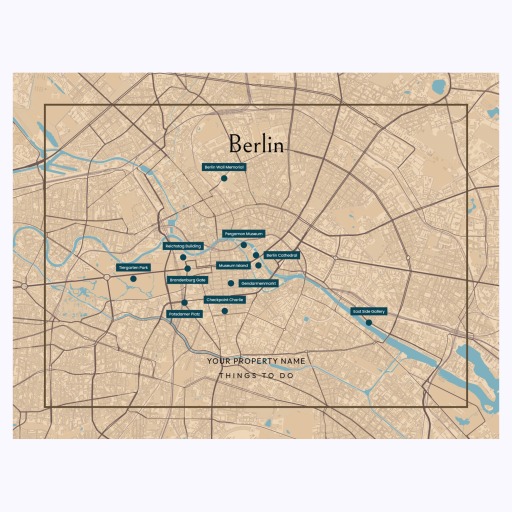 Berlin Airbnb Tourist Poster in Road Trip - Street Map 6