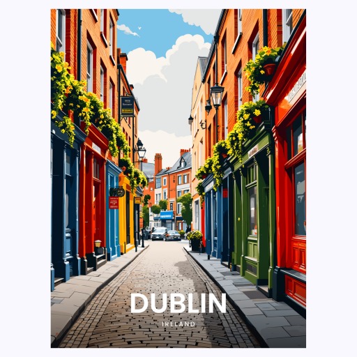 Dublin Travel Print - Vintage Travel Art Poster 6