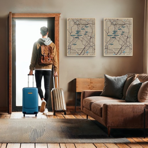 Kuala Lumpur Airbnb Tourist Poster in Road Trip - Street Map 11