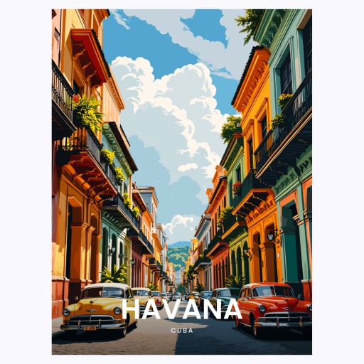 Havana Travel Print - Vintage Travel Art Poster 6