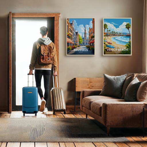 Brussels Travel Print - Vintage Travel Art Poster 11