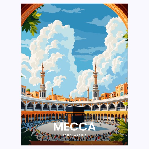 Mecca Travel Print - Vintage Travel Art Poster 6