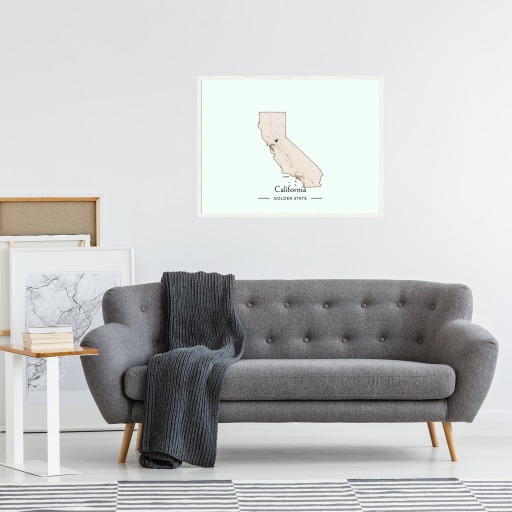 California State Poster - Boundary Map 10