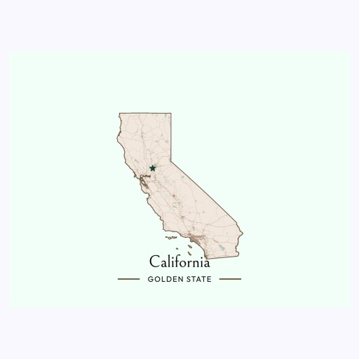 California State Poster - Boundary Map 6