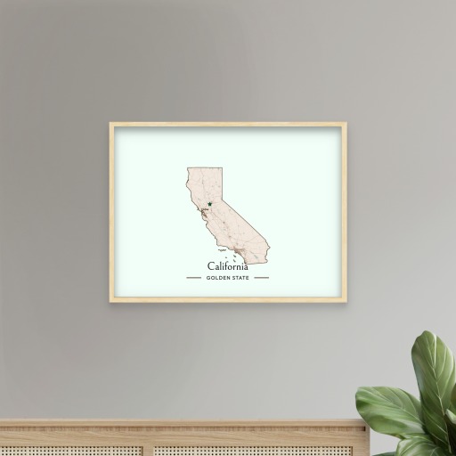 California State Poster - Boundary Map 8
