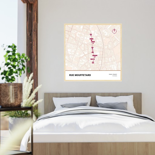 Rue Mouffetard Poster - Street Map 10