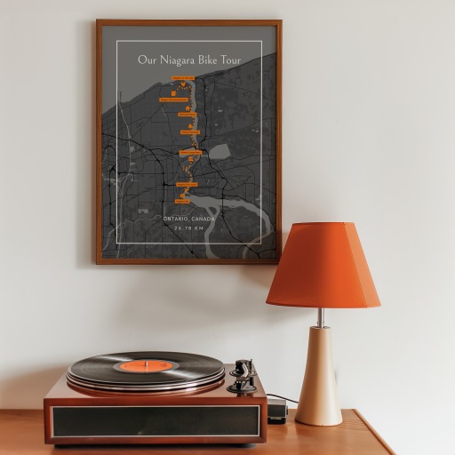 Our Niagara Falls Bicycle Ride Poster - Route Map 11