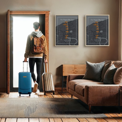 Our Niagara Falls Bicycle Ride Poster - Route Map 9