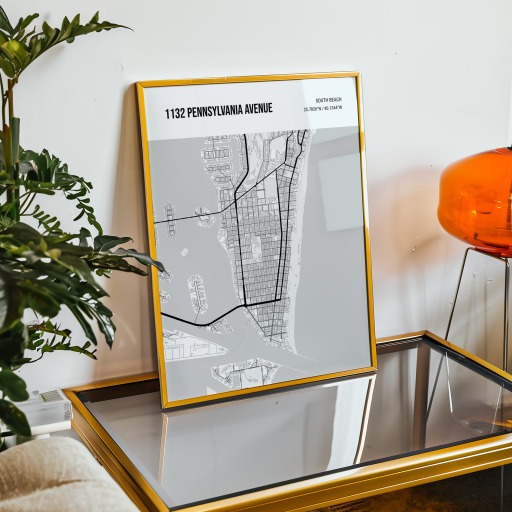 South Beach Poster - Street Map 11