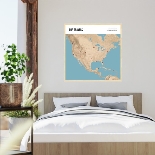 The Places We Have Been Together Poster - Terrain Map 10