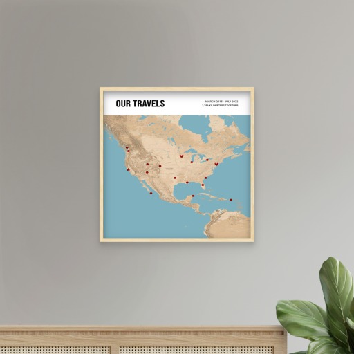 The Places We Have Been Together Poster - Terrain Map 9