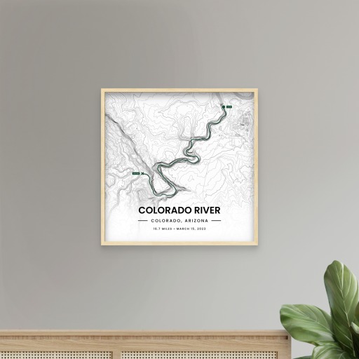 Rafting Trip to the Colorado River Poster - Route Map 10