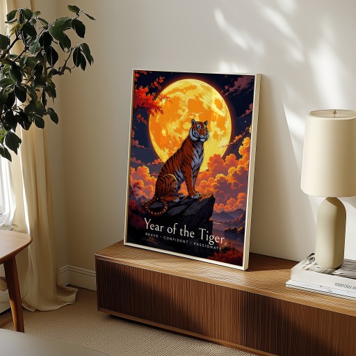 Tiger in Enchanted Surrealism Print - Custom Chinese Zodiac Poster 11