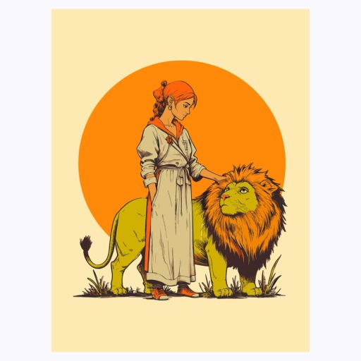 Strength in Vibrant Grunge Print - Custom Tarot Card Poster 6