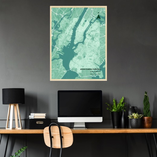 Brooklyn Bridge Poster - Street Map 2
