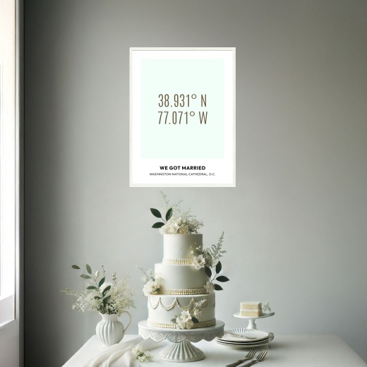 Where We Got Married Poster - Coordinates 2